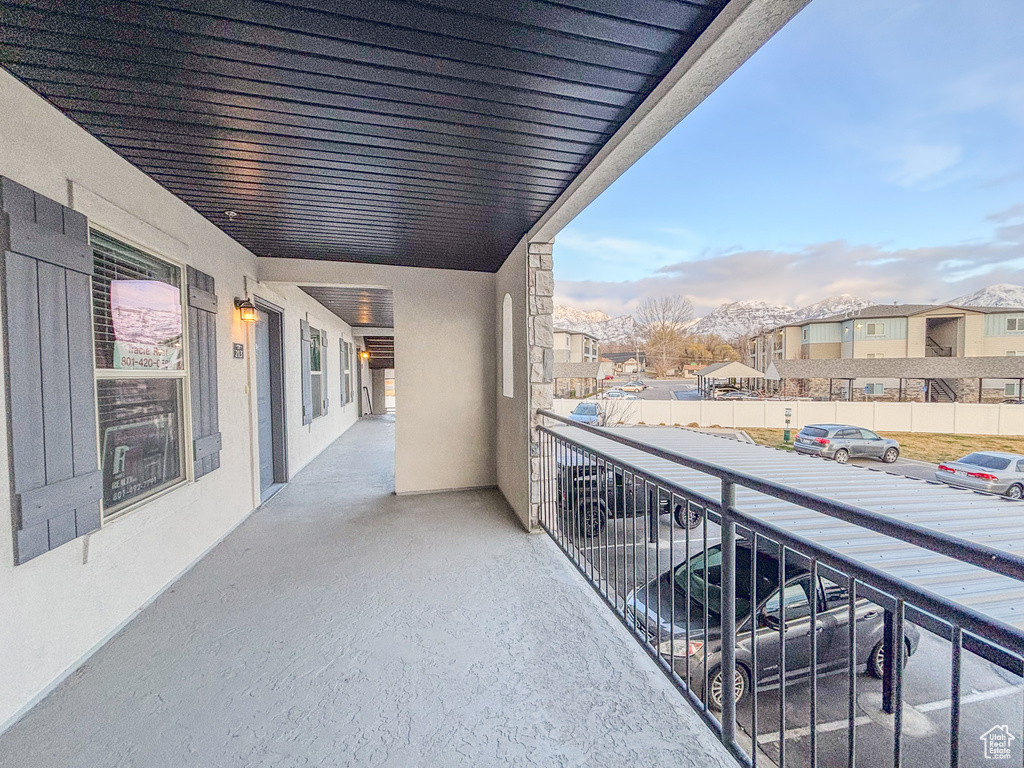 Balcony with a residential view