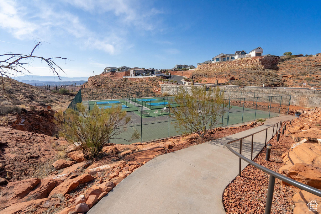 Exterior space with fence
