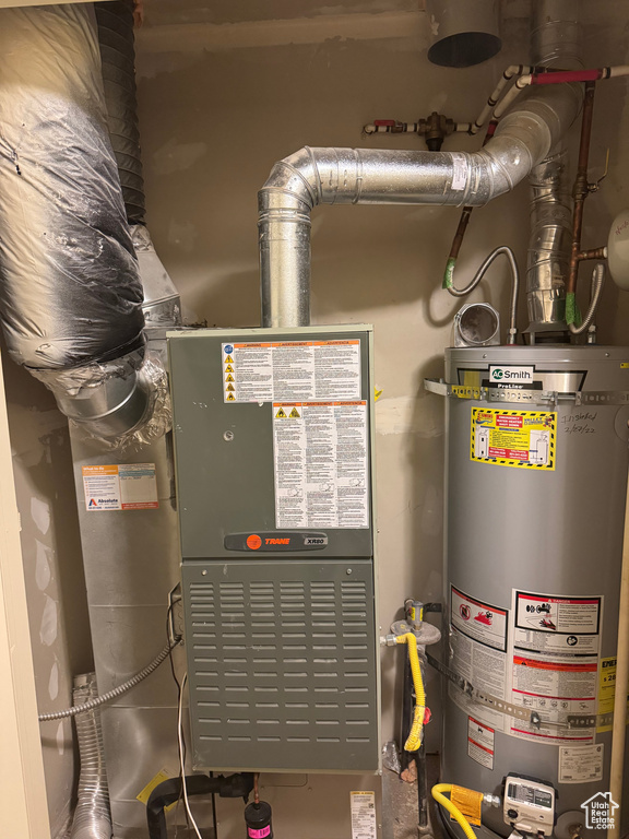 Utility room with water heater