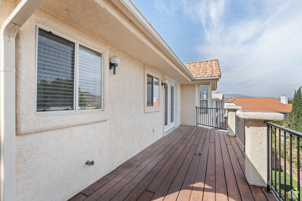 View of wooden terrace