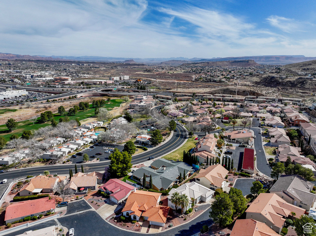 Aerial view with a residential view