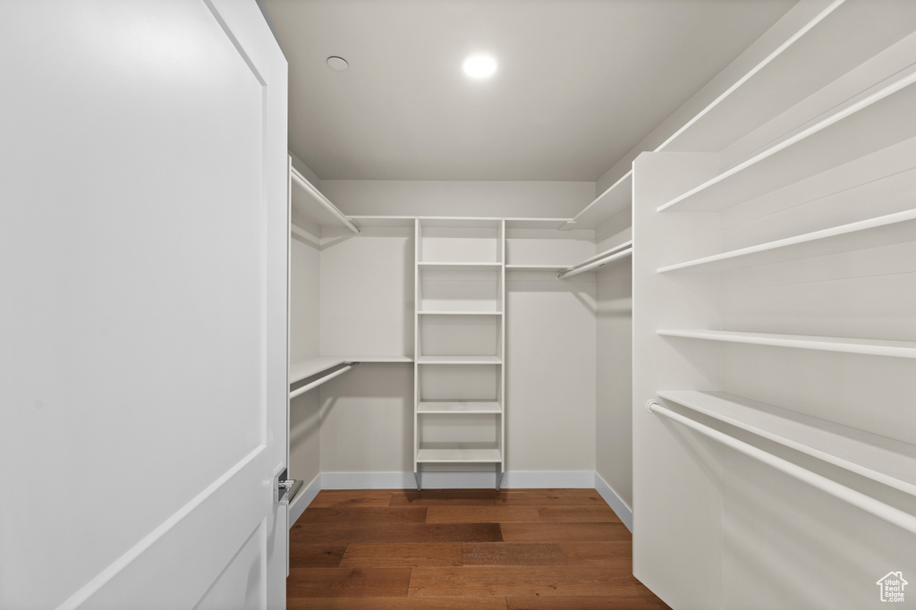 Spacious closet featuring wood finished floors