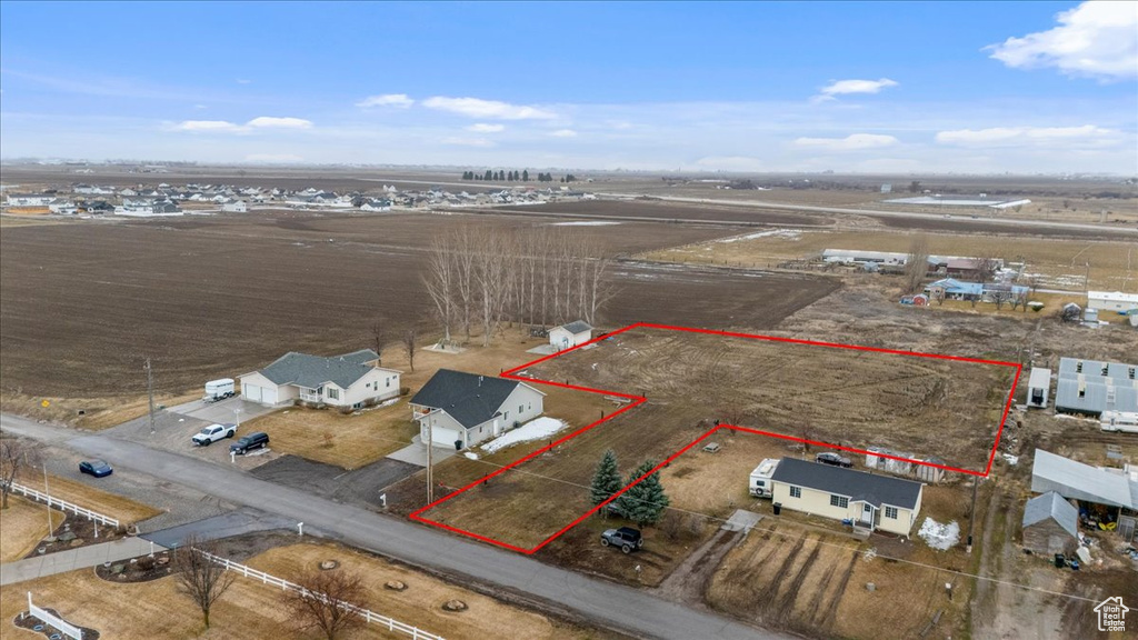 Birds eye view of property