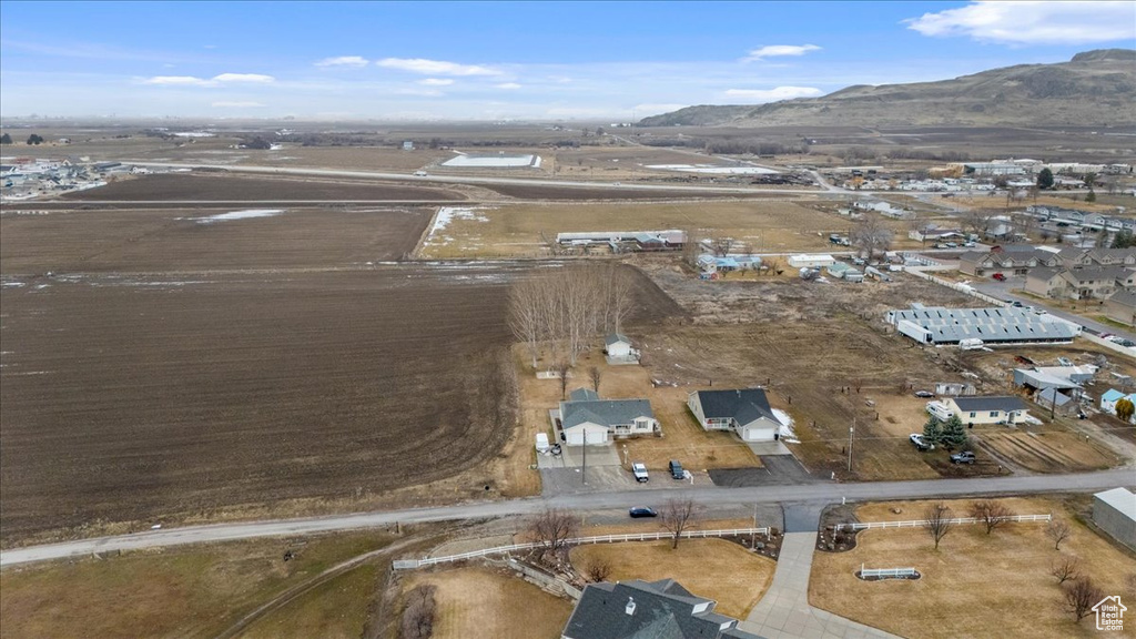 Aerial view featuring a mountain view