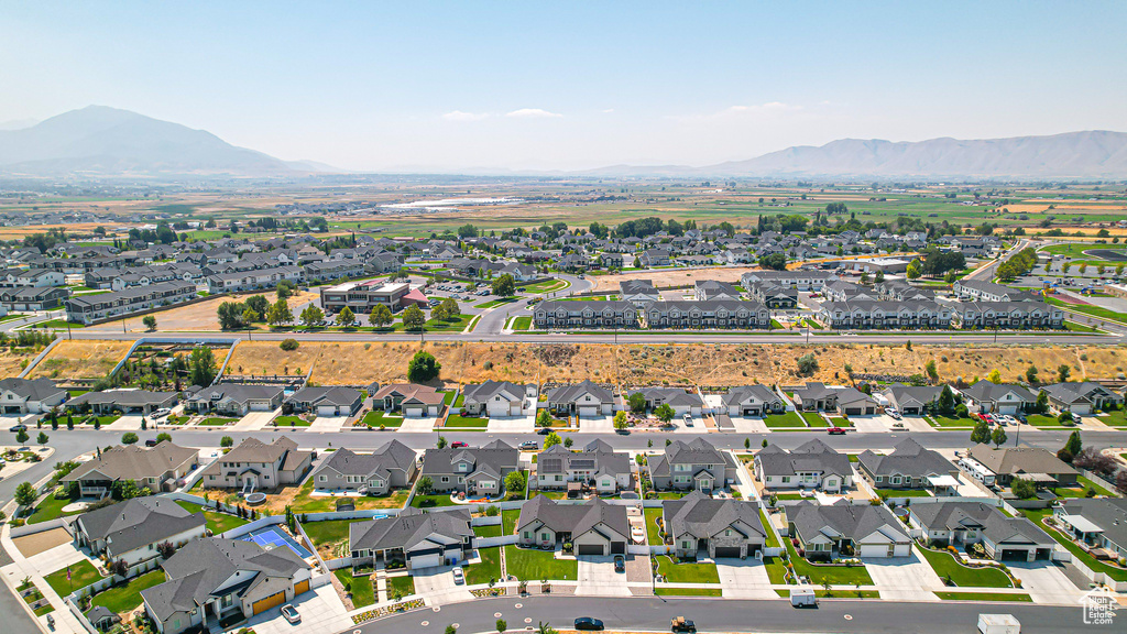 Bird's eye view with a mountain view and a residential view