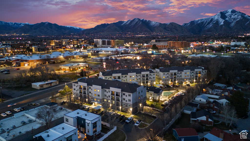 Exterior space with a mountain view