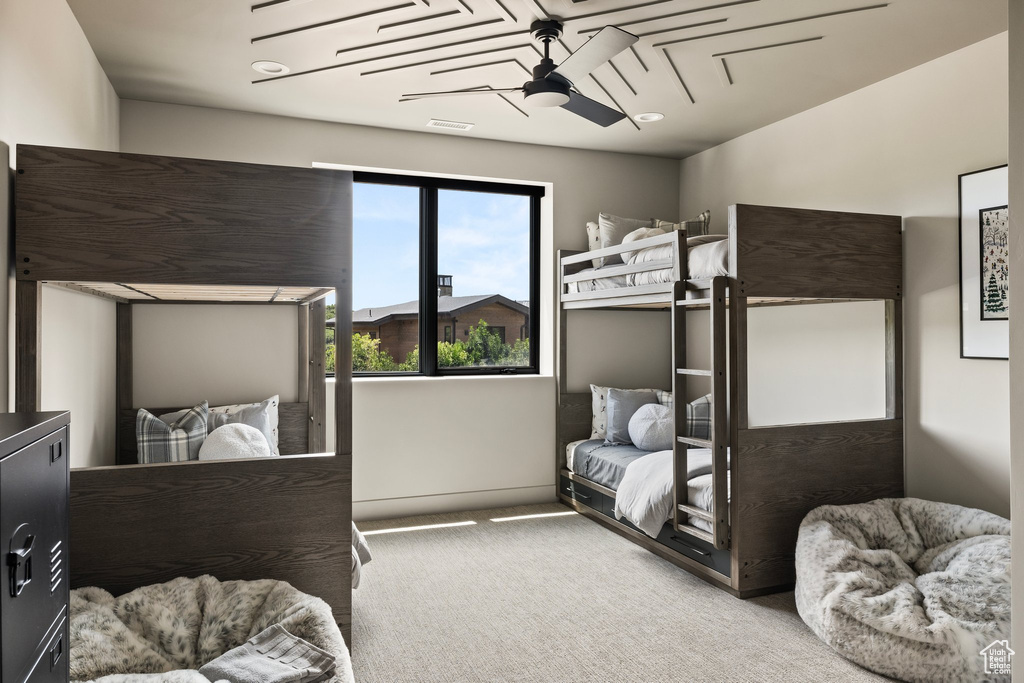 Bedroom featuring carpet