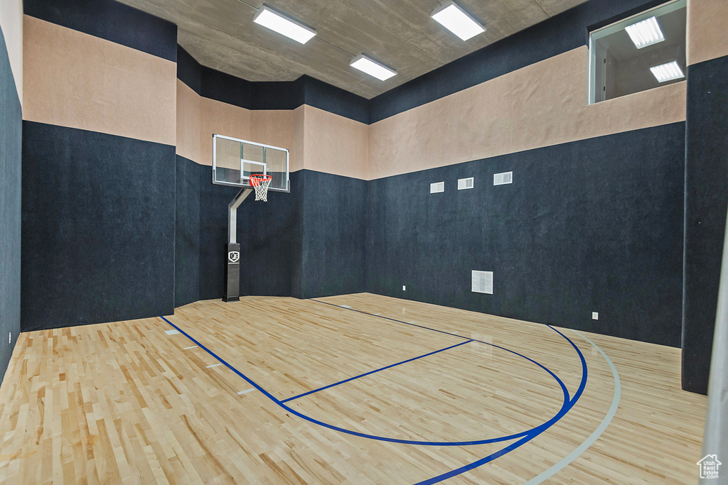 View of basketball court with community basketball court