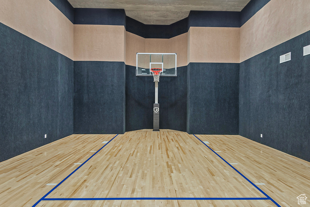 View of basketball court with community basketball court