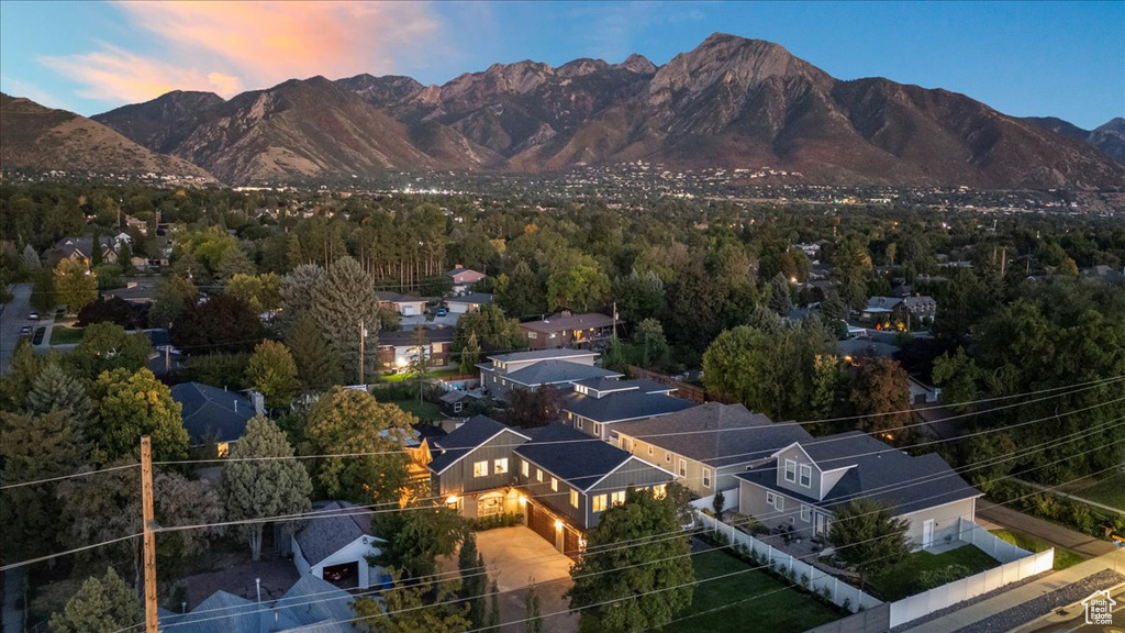 Exterior space with a mountain view