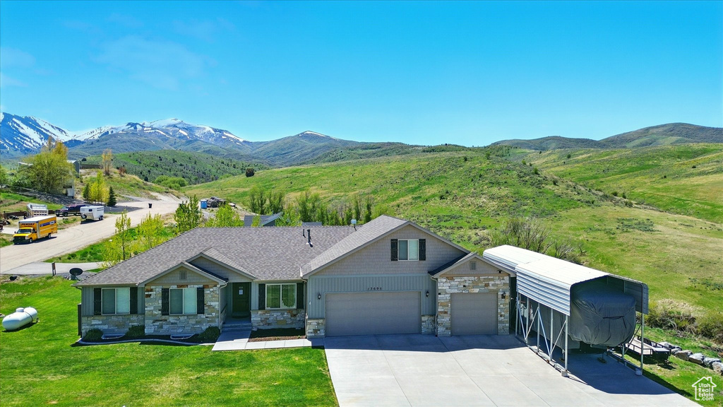 View of mountain background