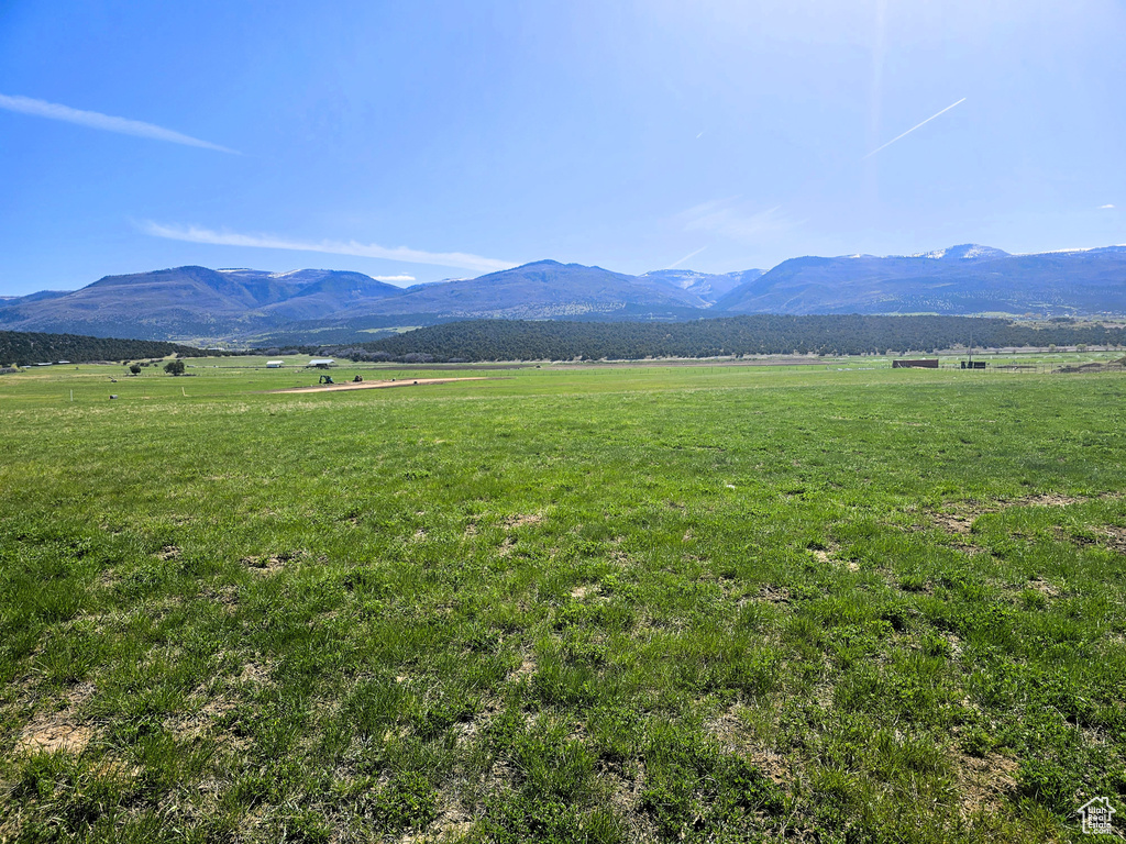 Mountain view featuring rural landscape