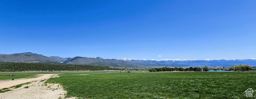 Mountain view featuring rural landscape