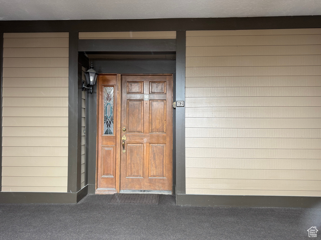 View of doorway to property