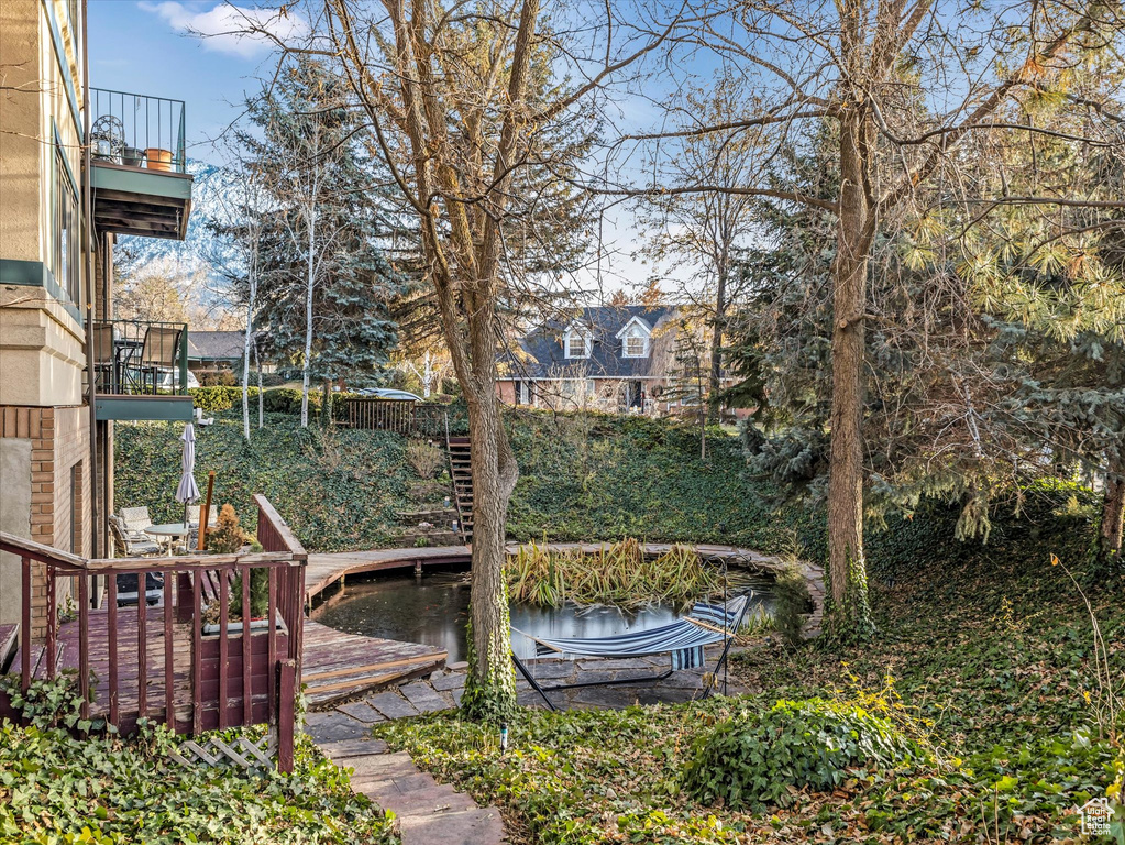 View of wooden terrace