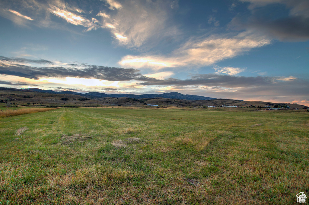 View of mountain feature with a rural view