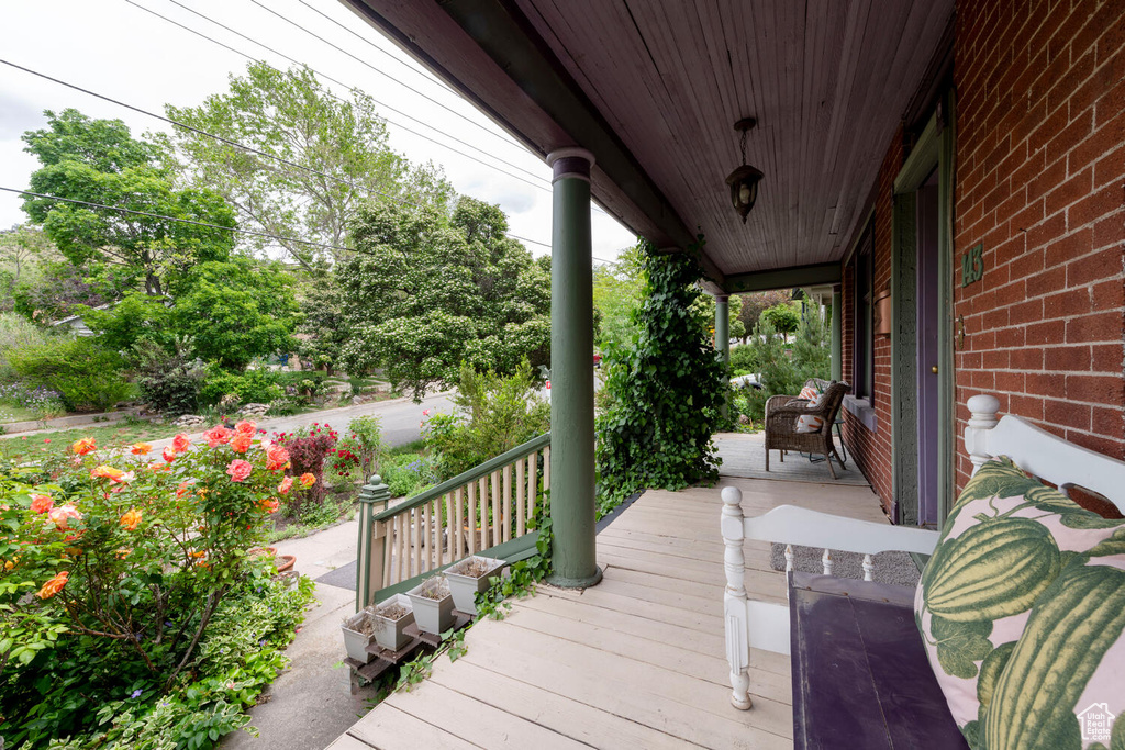 Deck with a porch