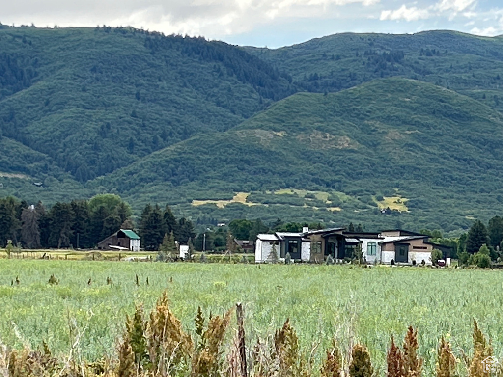 Mountain view featuring rural landscape