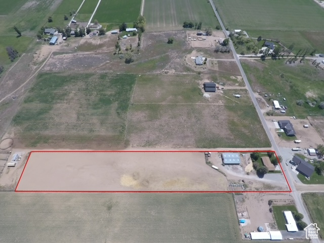 Aerial view featuring a rural view