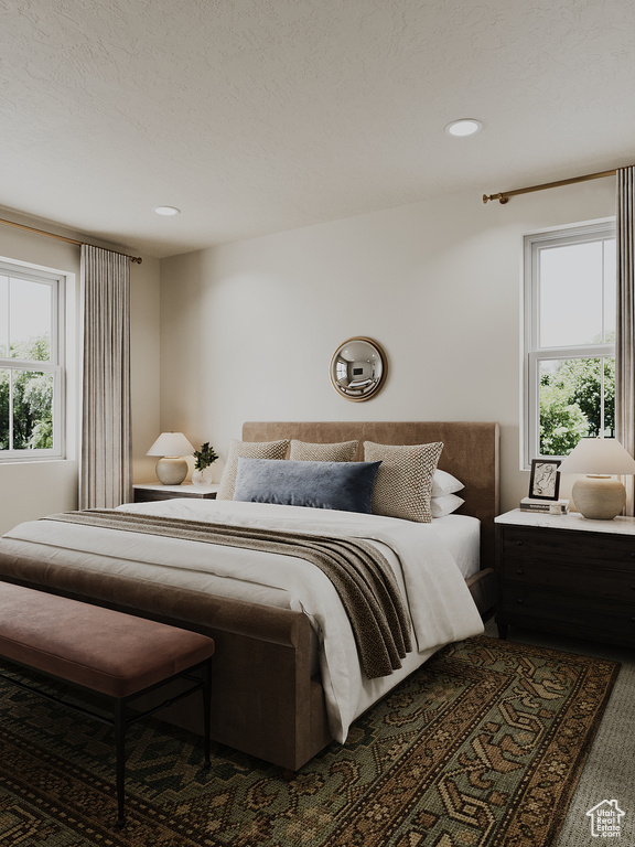 Bedroom featuring recessed lighting