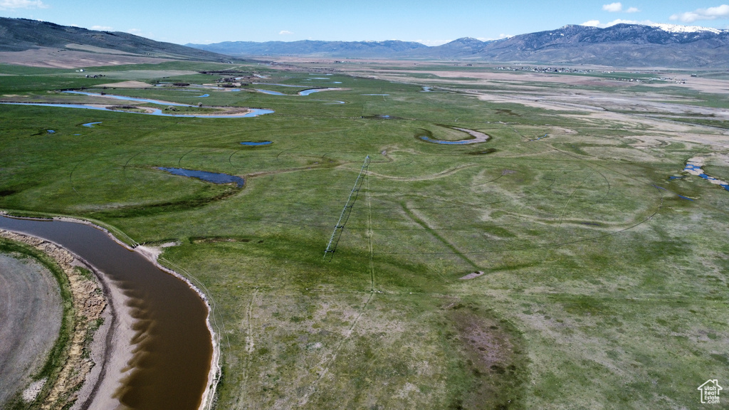 View of property location featuring a water and mountain view