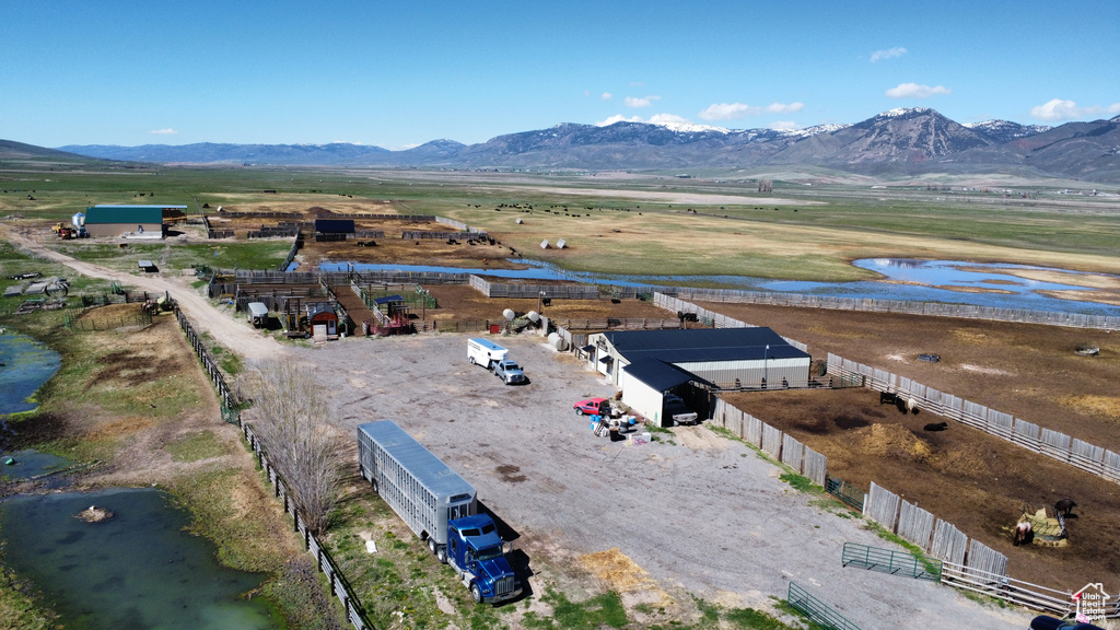 View of rural area with a water and mountain view