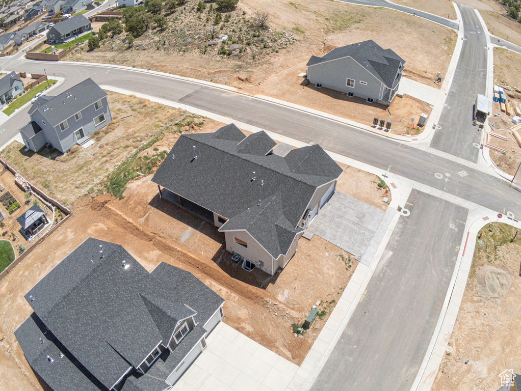Aerial view of residential area