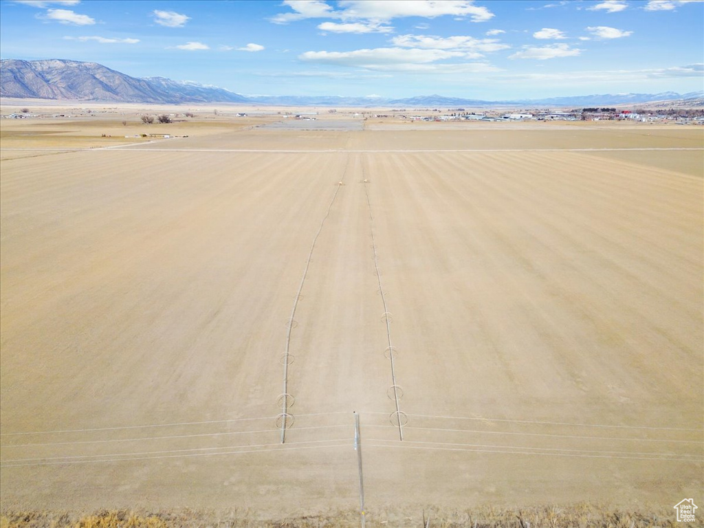 Aerial view featuring a mountain view