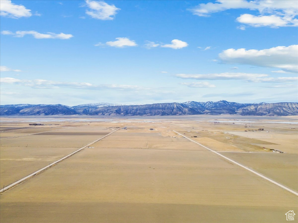 Drone / aerial view with a mountain view