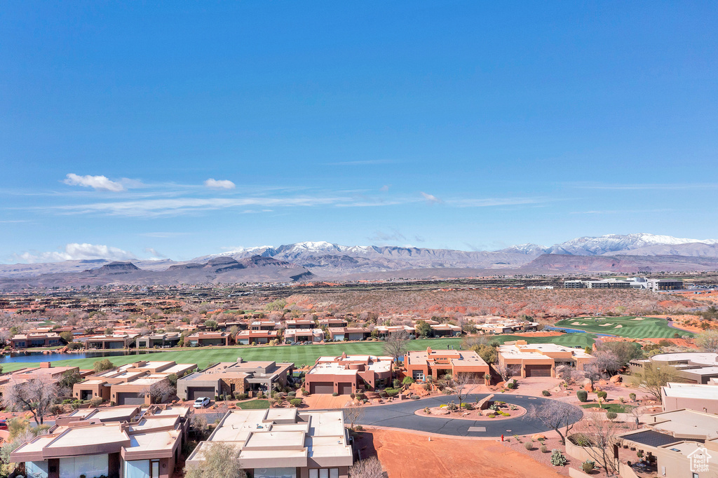 Exterior space with a residential view and a water and mountain view