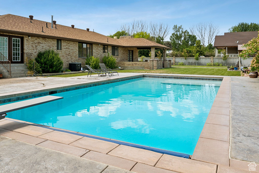 View of pool featuring a patio area