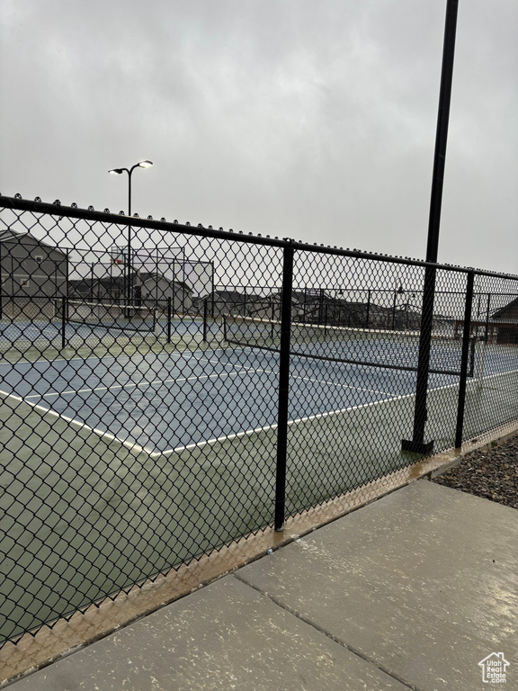 View of sport court with fence