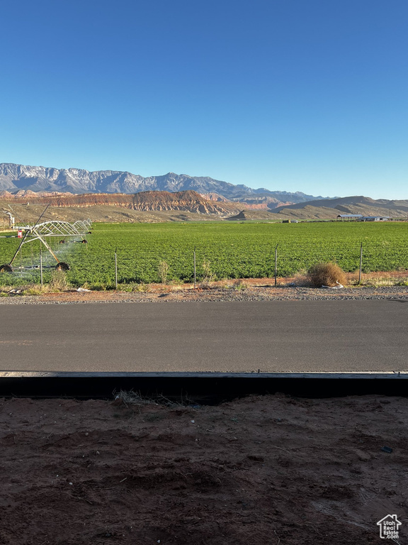 Mountain view with rural landscape