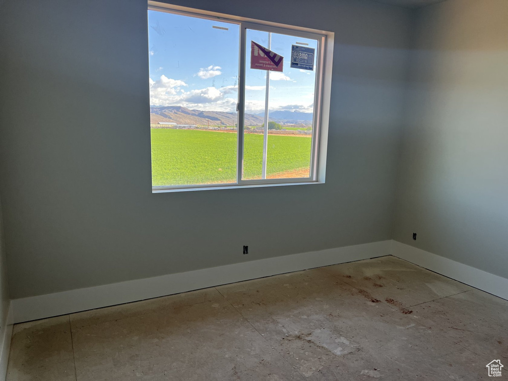 Empty room with baseboards