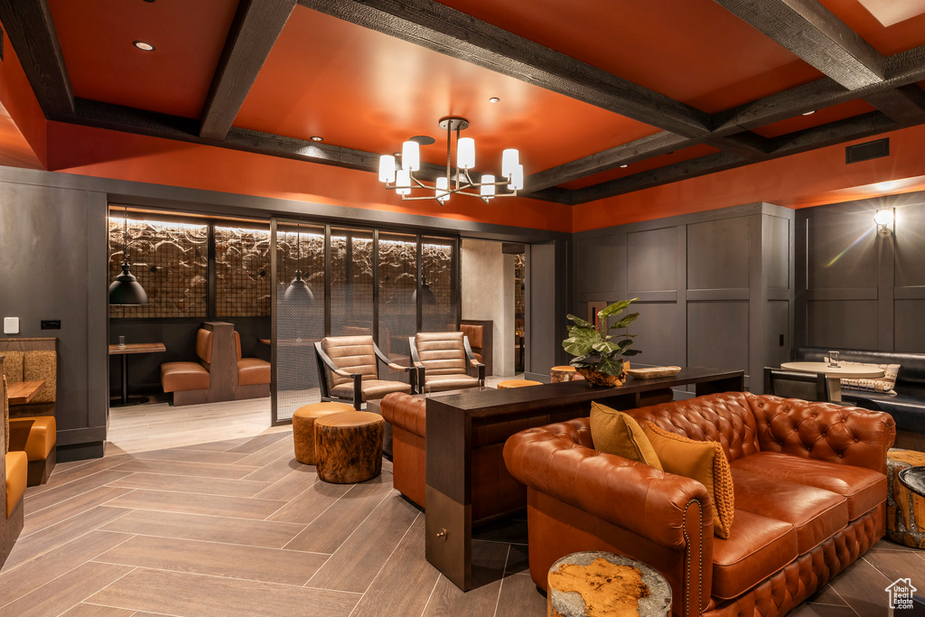 Building lobby featuring visible vents