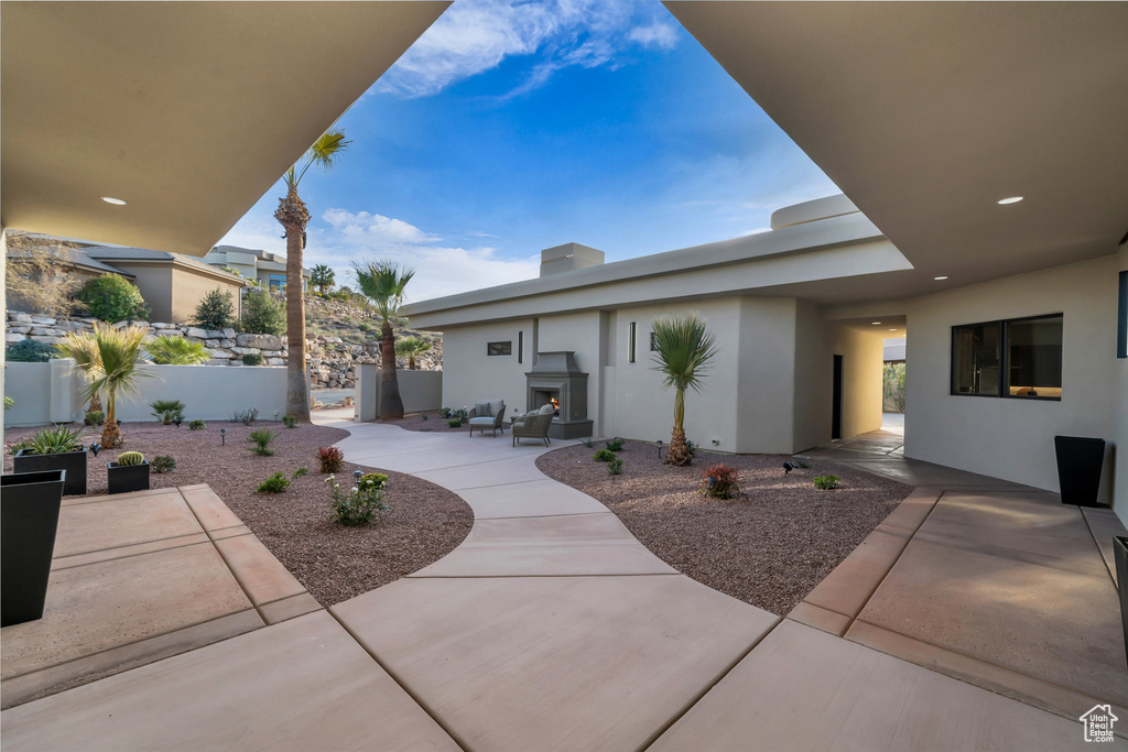 View of patio / terrace featuring fence