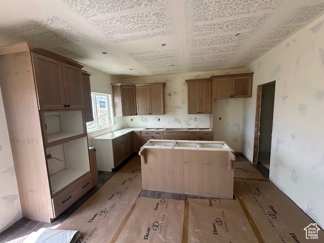 Kitchen featuring a kitchen island