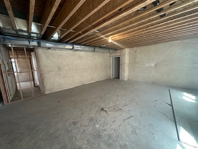 View of unfinished below grade area