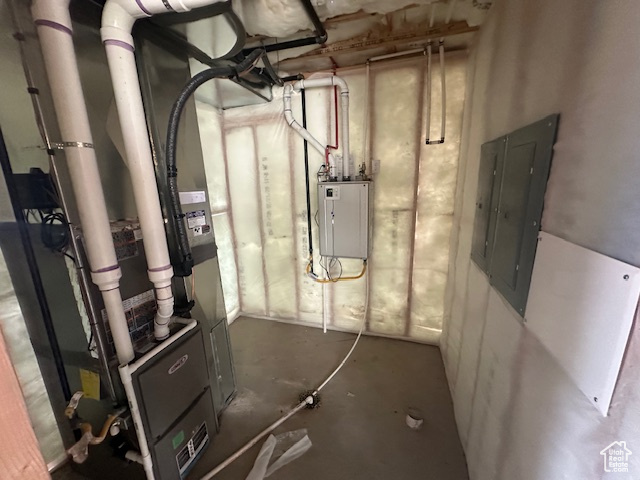 Utility room featuring electric panel