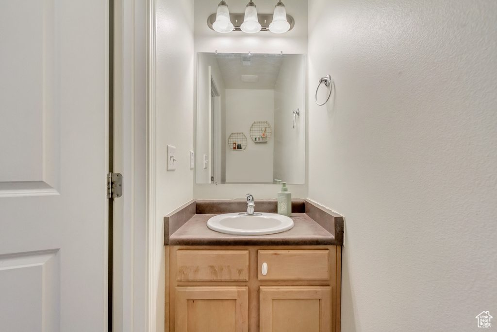 Bathroom featuring vanity
