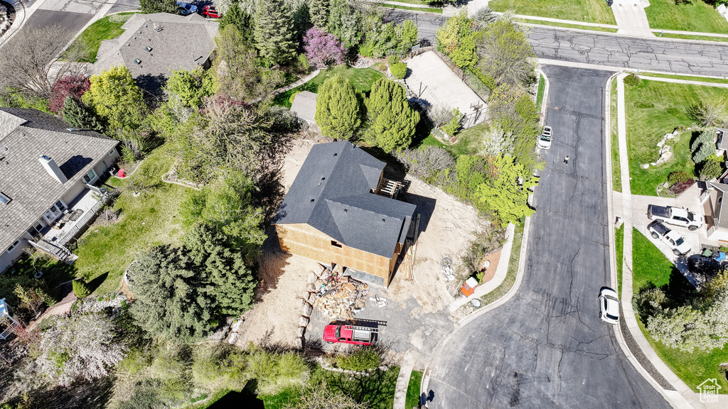Birds eye view of property featuring a residential view