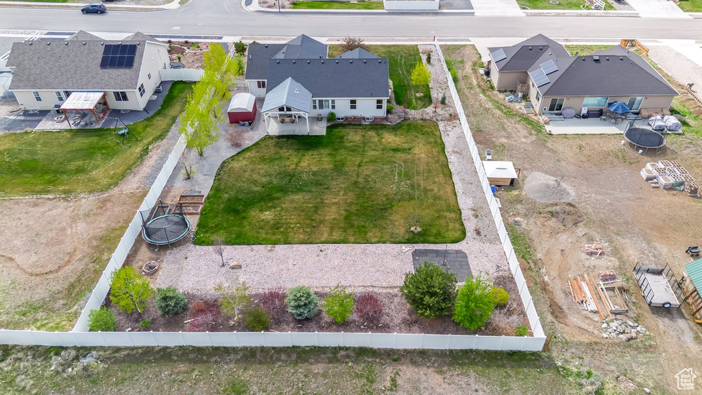 Aerial view featuring a residential view