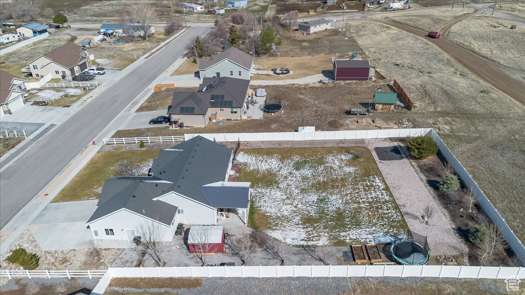 Aerial view featuring a residential view