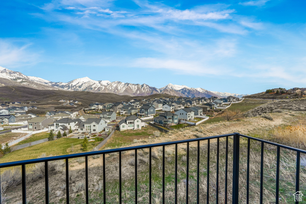 Mountain view with a residential view