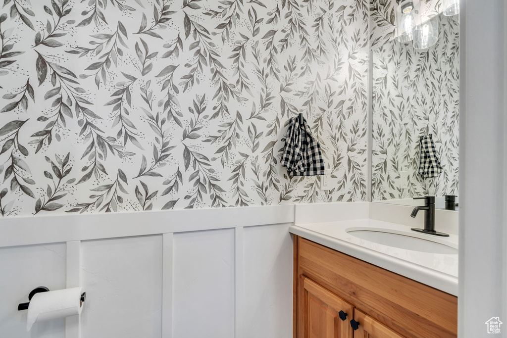 Bathroom featuring vanity