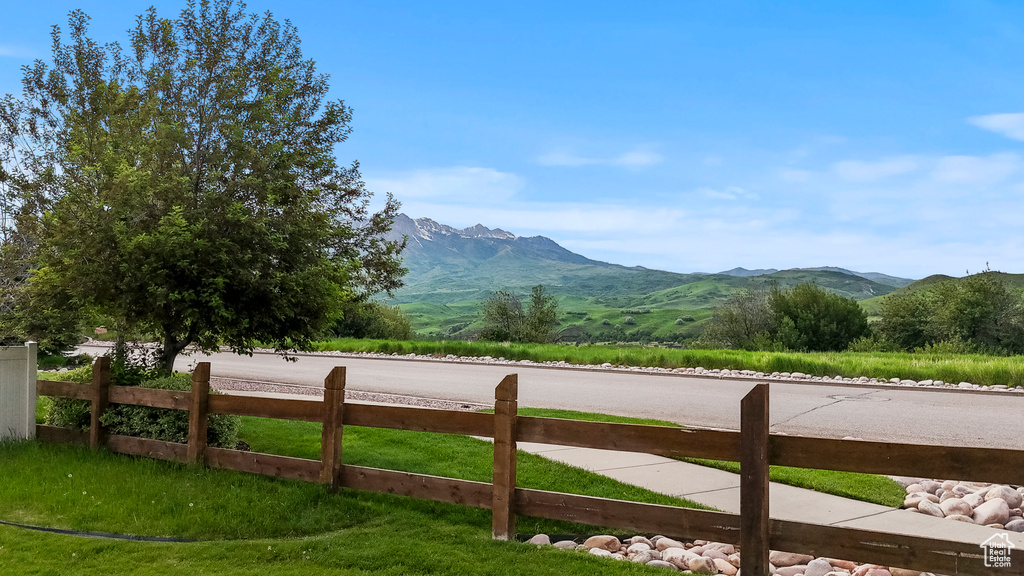 View of mountain background
