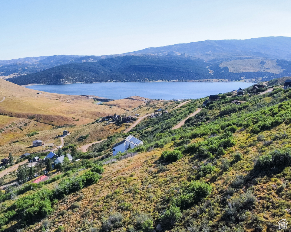 Mountain view with a water view