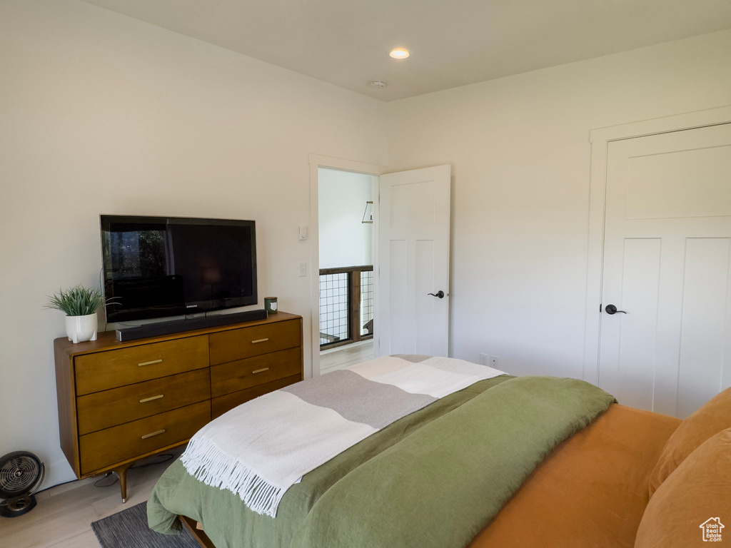 Bedroom featuring recessed lighting