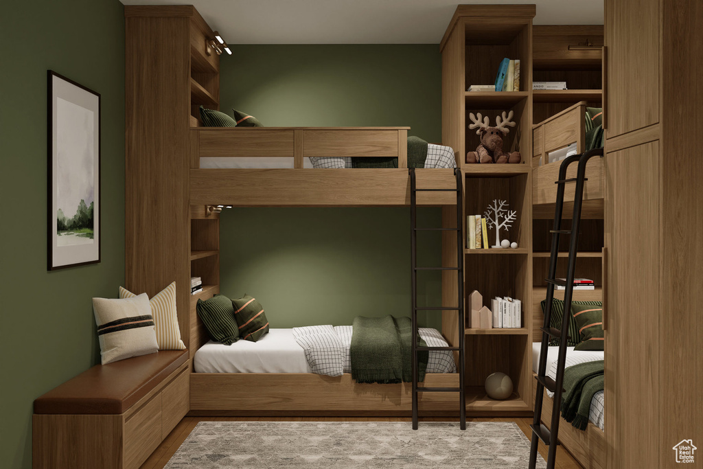 Bedroom featuring wood finished floors