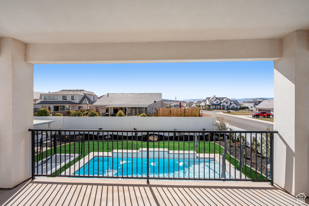 Balcony with a residential view